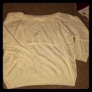 White cowl neck sweater